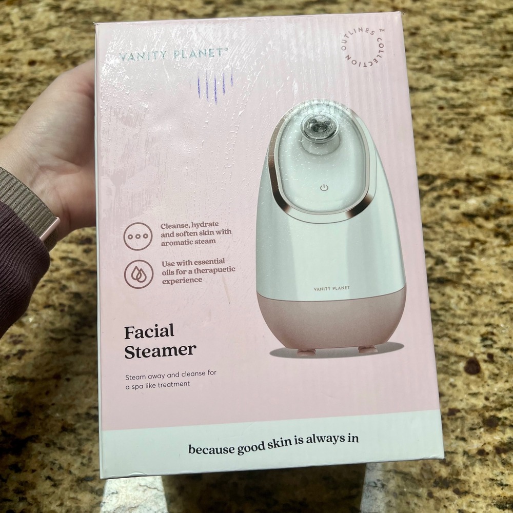 Vanity Planet Aira Ionic Facial Steamer‎ Cleanse Hydrate Aromatic Steam NEW